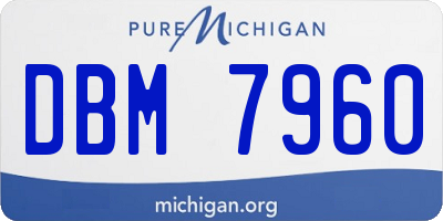 MI license plate DBM7960