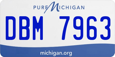 MI license plate DBM7963