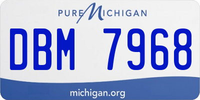 MI license plate DBM7968