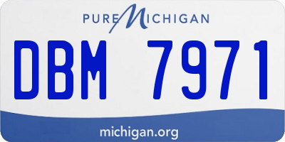 MI license plate DBM7971