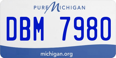 MI license plate DBM7980