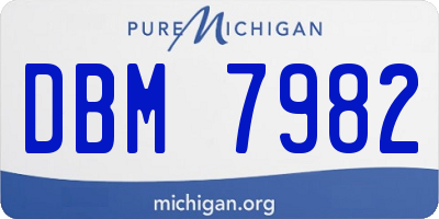 MI license plate DBM7982