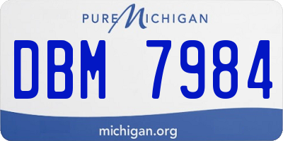 MI license plate DBM7984