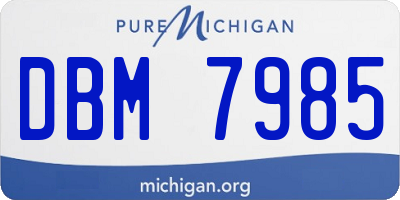 MI license plate DBM7985