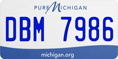 MI license plate DBM7986