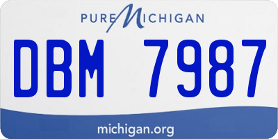 MI license plate DBM7987
