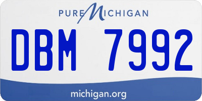 MI license plate DBM7992