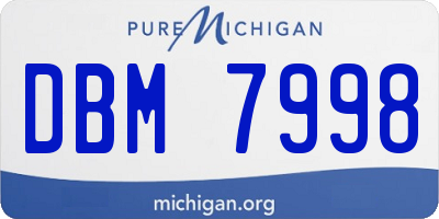 MI license plate DBM7998
