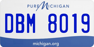 MI license plate DBM8019