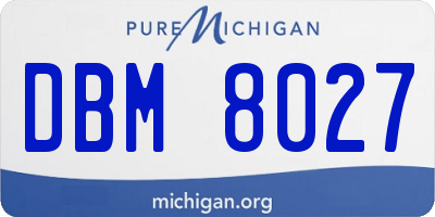 MI license plate DBM8027