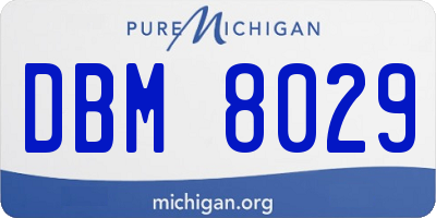 MI license plate DBM8029