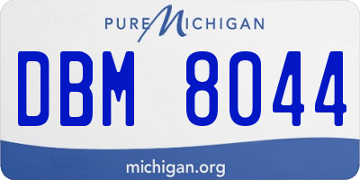 MI license plate DBM8044