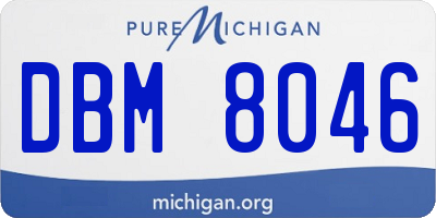 MI license plate DBM8046