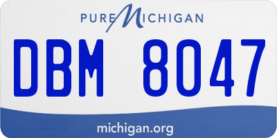 MI license plate DBM8047