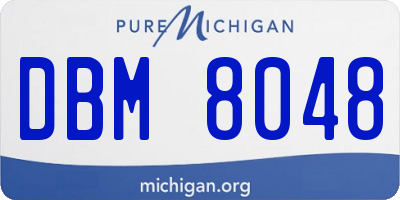 MI license plate DBM8048
