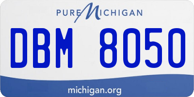 MI license plate DBM8050