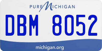 MI license plate DBM8052