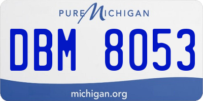 MI license plate DBM8053