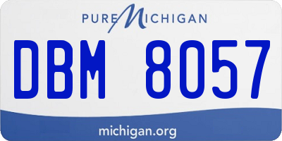 MI license plate DBM8057