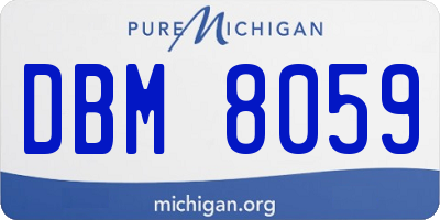 MI license plate DBM8059