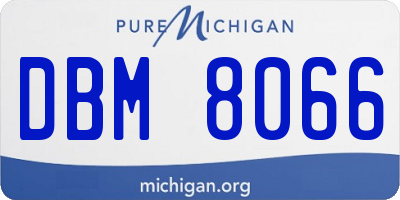 MI license plate DBM8066