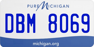 MI license plate DBM8069