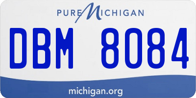 MI license plate DBM8084