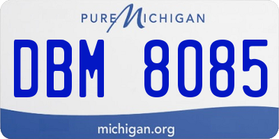 MI license plate DBM8085