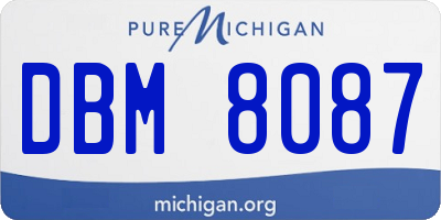 MI license plate DBM8087