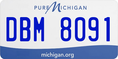 MI license plate DBM8091