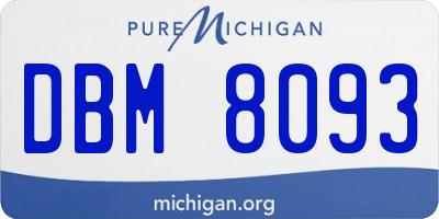 MI license plate DBM8093