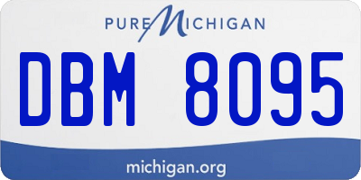 MI license plate DBM8095