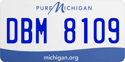 MI license plate DBM8109