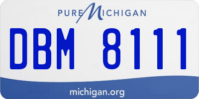MI license plate DBM8111