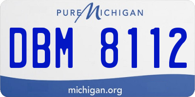 MI license plate DBM8112