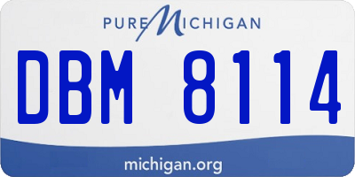 MI license plate DBM8114