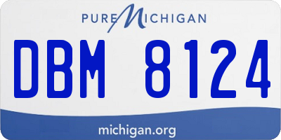 MI license plate DBM8124