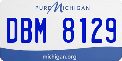 MI license plate DBM8129