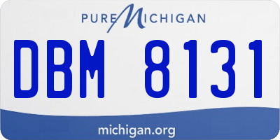 MI license plate DBM8131