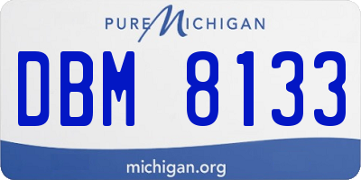 MI license plate DBM8133