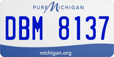 MI license plate DBM8137