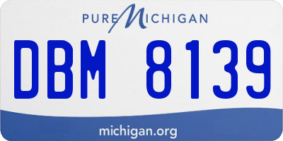 MI license plate DBM8139