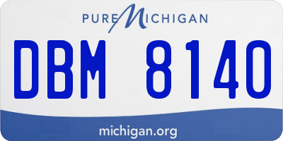 MI license plate DBM8140