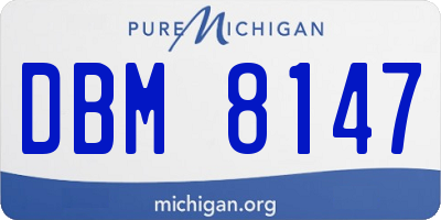 MI license plate DBM8147