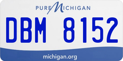 MI license plate DBM8152