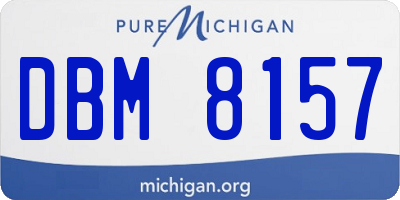 MI license plate DBM8157