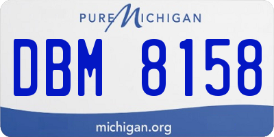 MI license plate DBM8158
