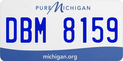 MI license plate DBM8159