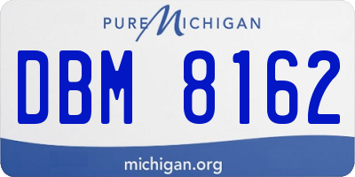 MI license plate DBM8162