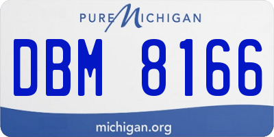 MI license plate DBM8166